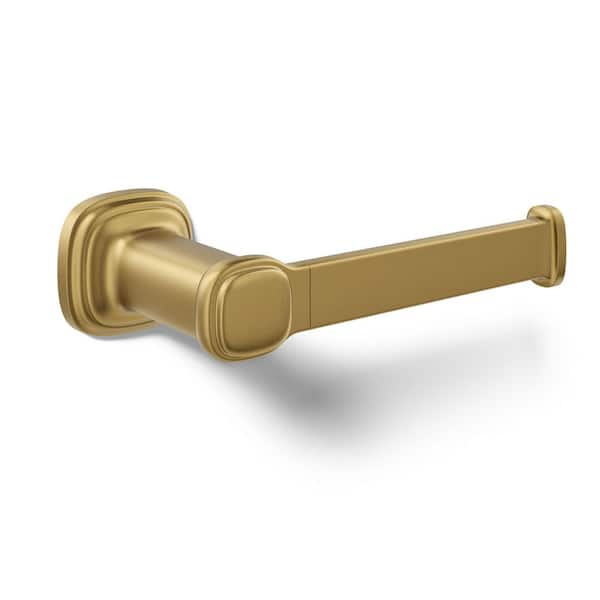 Numista Wall-Mount Toilet Paper Holder in Vibrant Brushed Moderne Brass