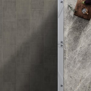 Sample - Unico Smoke 6 in. x 6 in. Concrete Look Porcelain Floor and Wall Tile