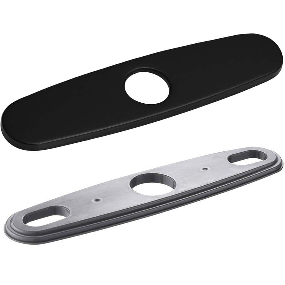 Matte Black 10-Inch Kitchen Faucet Deck Plate