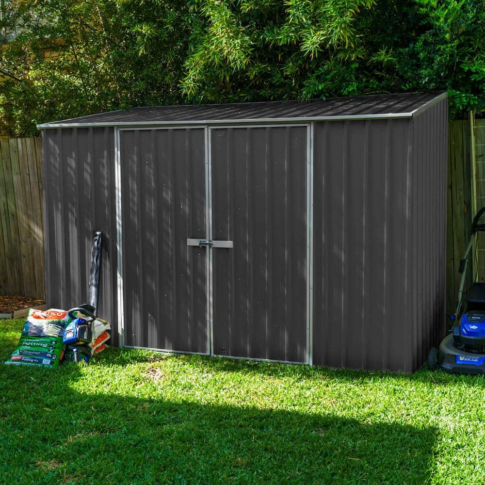 Woodland Gray 10' x 5' Galvanized Steel Storage Shed