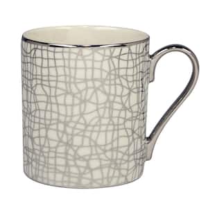 Mosaic Silver 14 oz. Porcelain Mug (Set of 6)