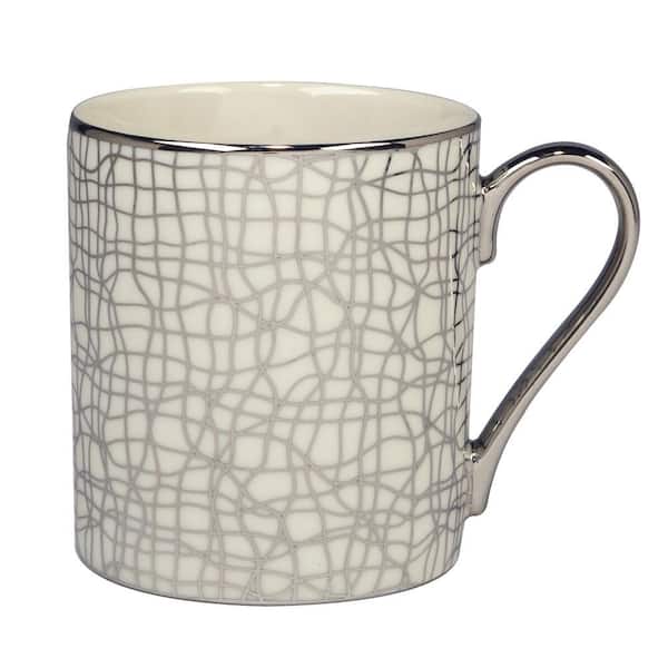 Certified International Mosaic Silver 14 oz. Porcelain Mug (Set of 