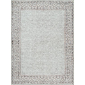 Livabliss x Our PNW Home Cream/Tan 5 ft. x 7 ft. Rainier Cottage Indoor Area Rug