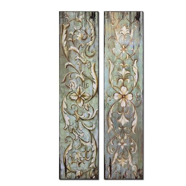 Global Direct 14 in. x 60 in. Climbing Vines Wall Art (2 Piece)-DISCONTINUED