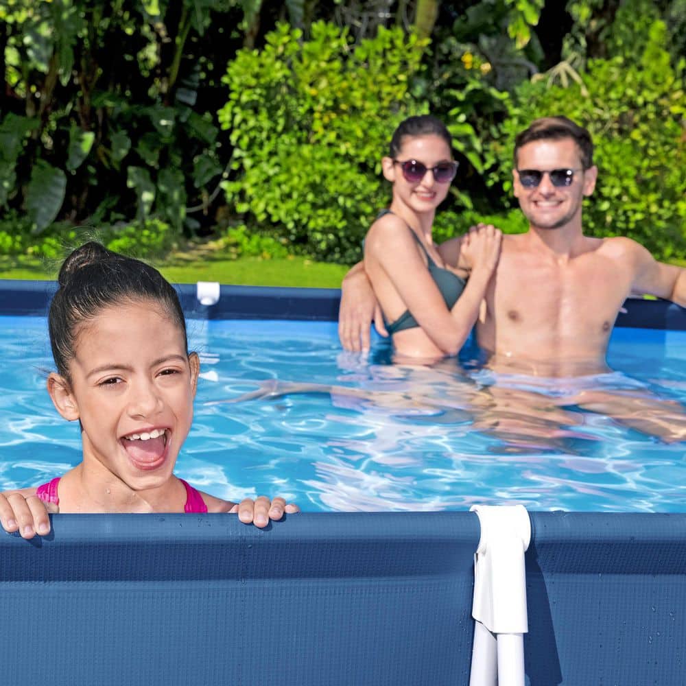Bestway Steel Pro 13 ft x 32 in Rectangular Above Ground Pool with Filter and Pump