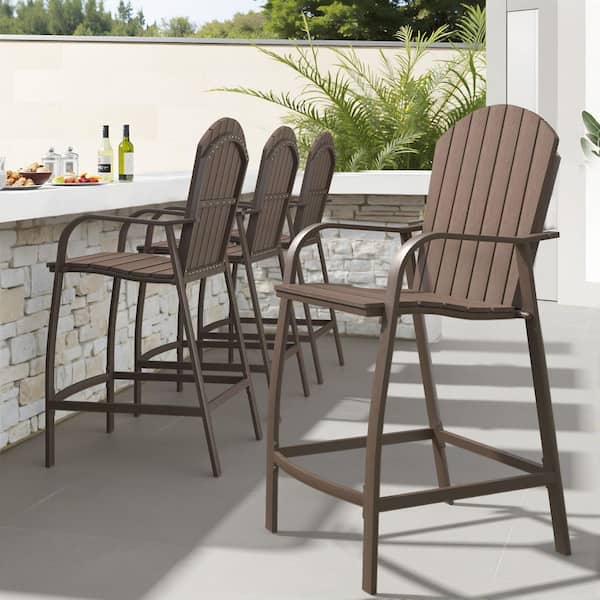 Aluminum Outdoor Bar Stool (4-Pack)