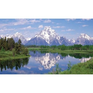 Mountain Two View - Weather Proof Scene for Window Wells or Wall Mural - 120 in. x 60 in.