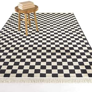 Adelaide Dark Charcoal 5 ft. x 7 ft. Checkered Area Rug