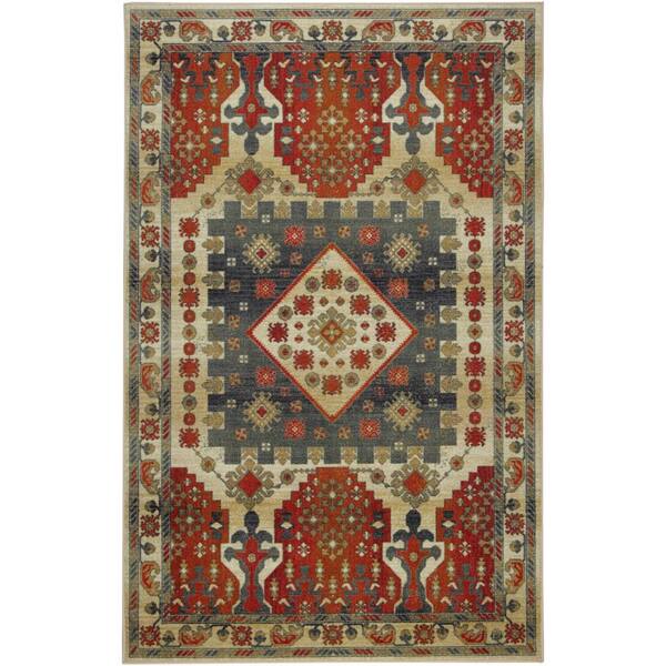 Mohawk Home Brickwood Red 8 ft. x 10 ft. Tribal Area Rug