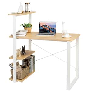 43.5 in. Rectangle Natural Wood Writing Desk