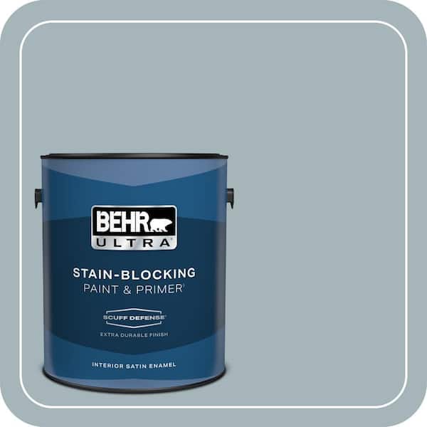 BEHR ULTRA 1 gal. #ECC-22-2 Bay View Extra Durable Satin Enamel Interior Paint & Primer
