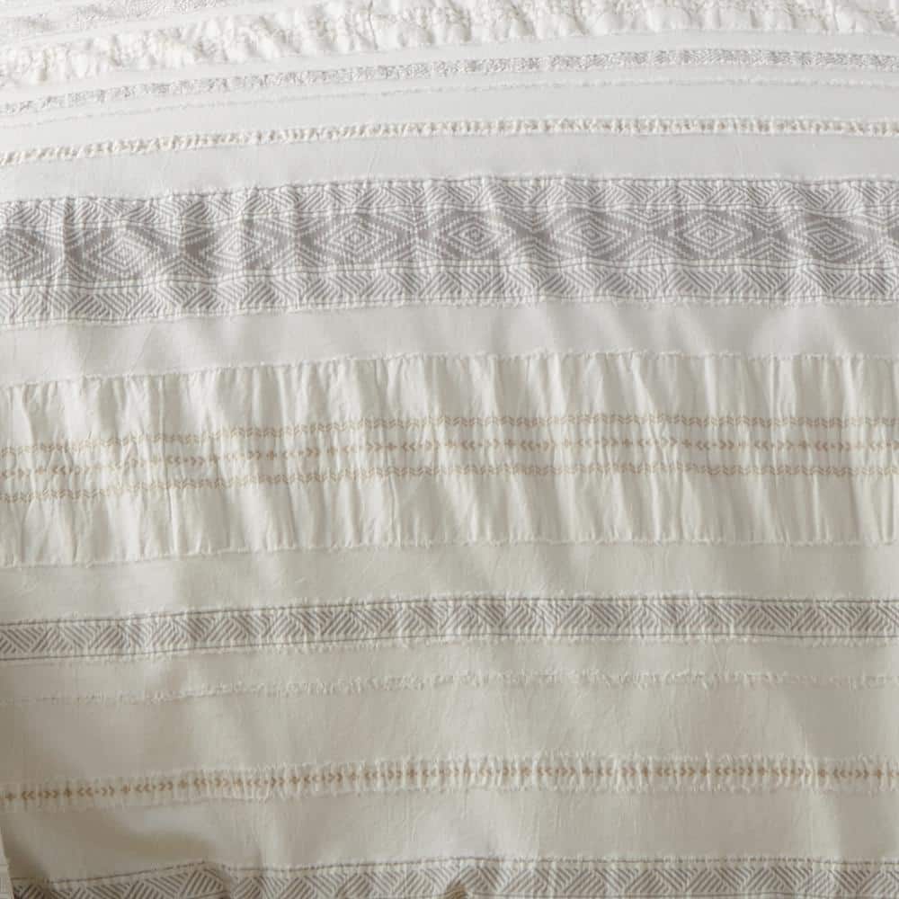 King Taupe Cotton Duvet Set with Polyfill