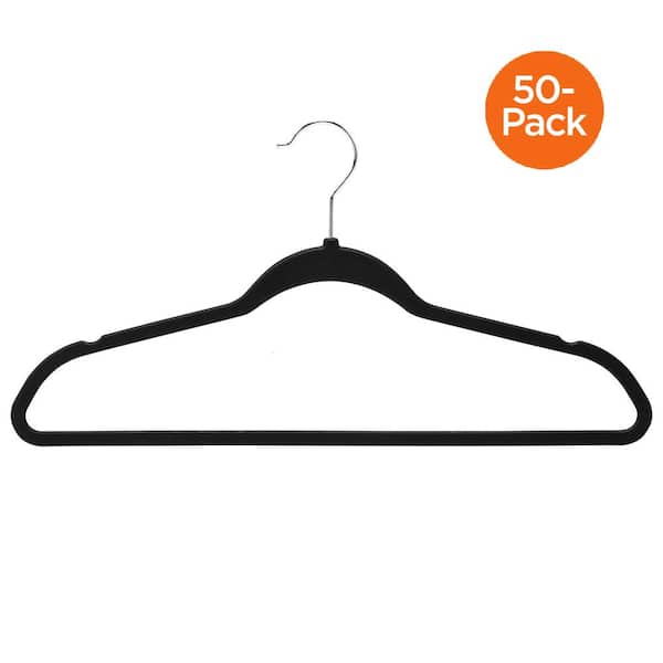 These velvet hangers keep clothes secure and save so much space