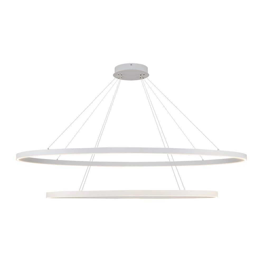 Ovale 72-Watt 2 Layer 2-Light Integrated LED White Chandelier price history on PriceWatchPro