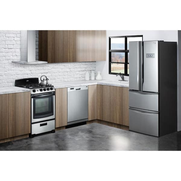 Summit Appliance 24 in. 2.9 Cu. ft. GAS Range in Stainless Steel, Silver