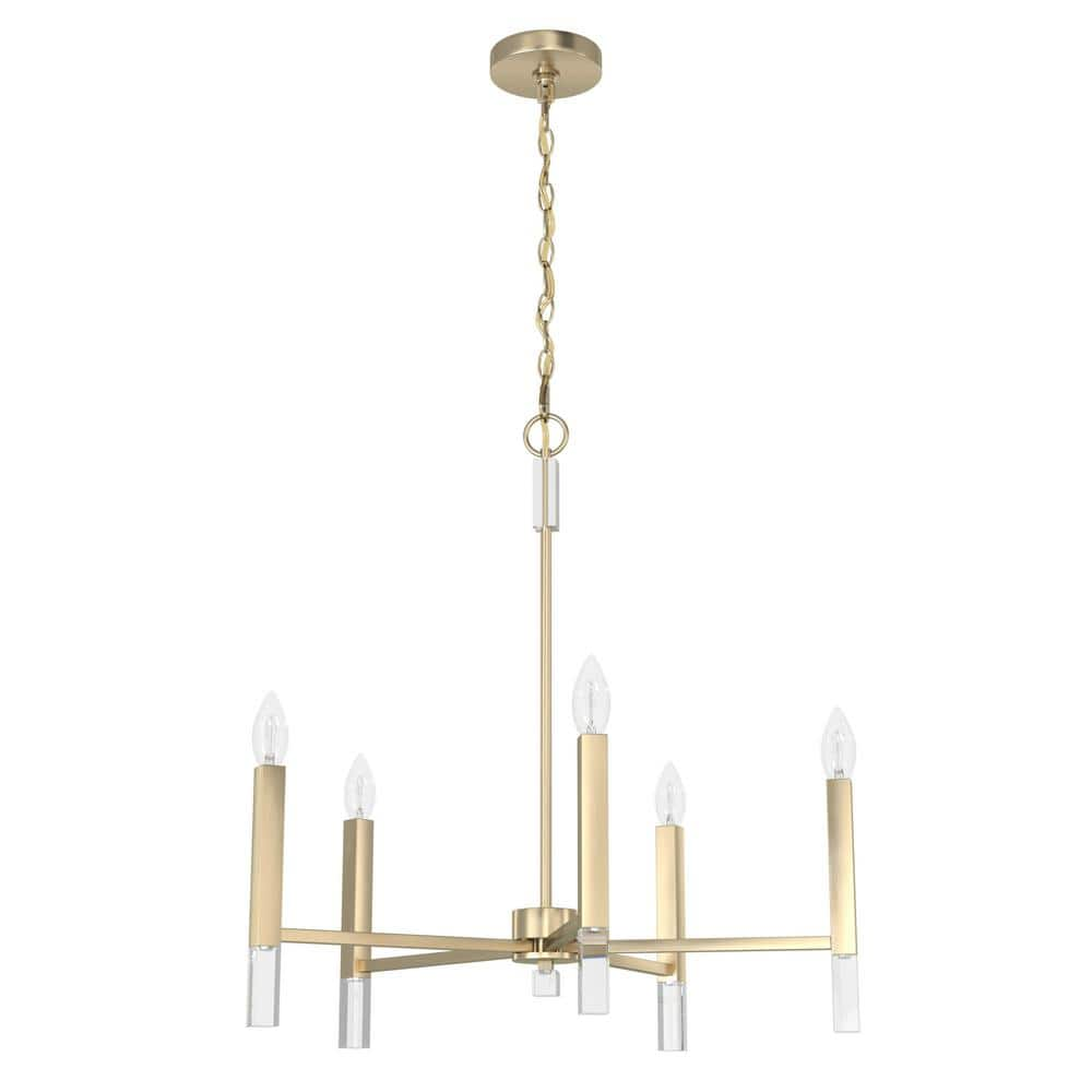 Hunter Sunjai 5-Light Alturas Gold Candlestick Chandelier 19523 - The ...