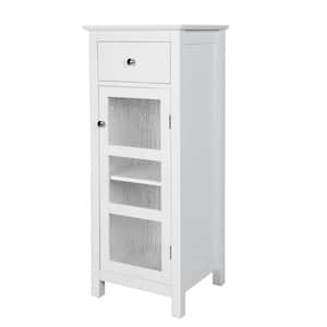 Connor 15 in. W x 14 in. D x 36 in. H Floor Cabinet with 1-Door and 1-Drawer in White