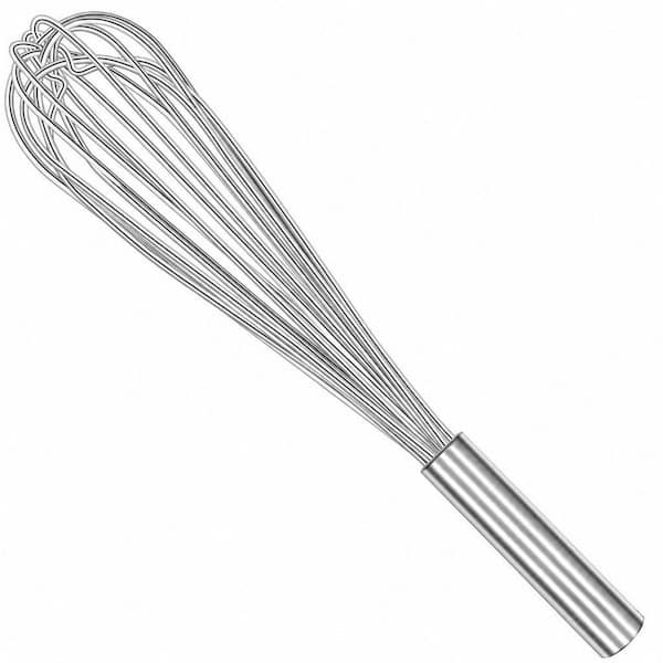 Stainless Steel Heavy Duty Large Whisk for Thick Batters and Dough, Commercial Kitchen Mixing Accessory