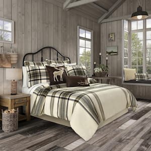 Dylan 4-Piece. Forest Cotton King Comforter Set 96 X 110 in.