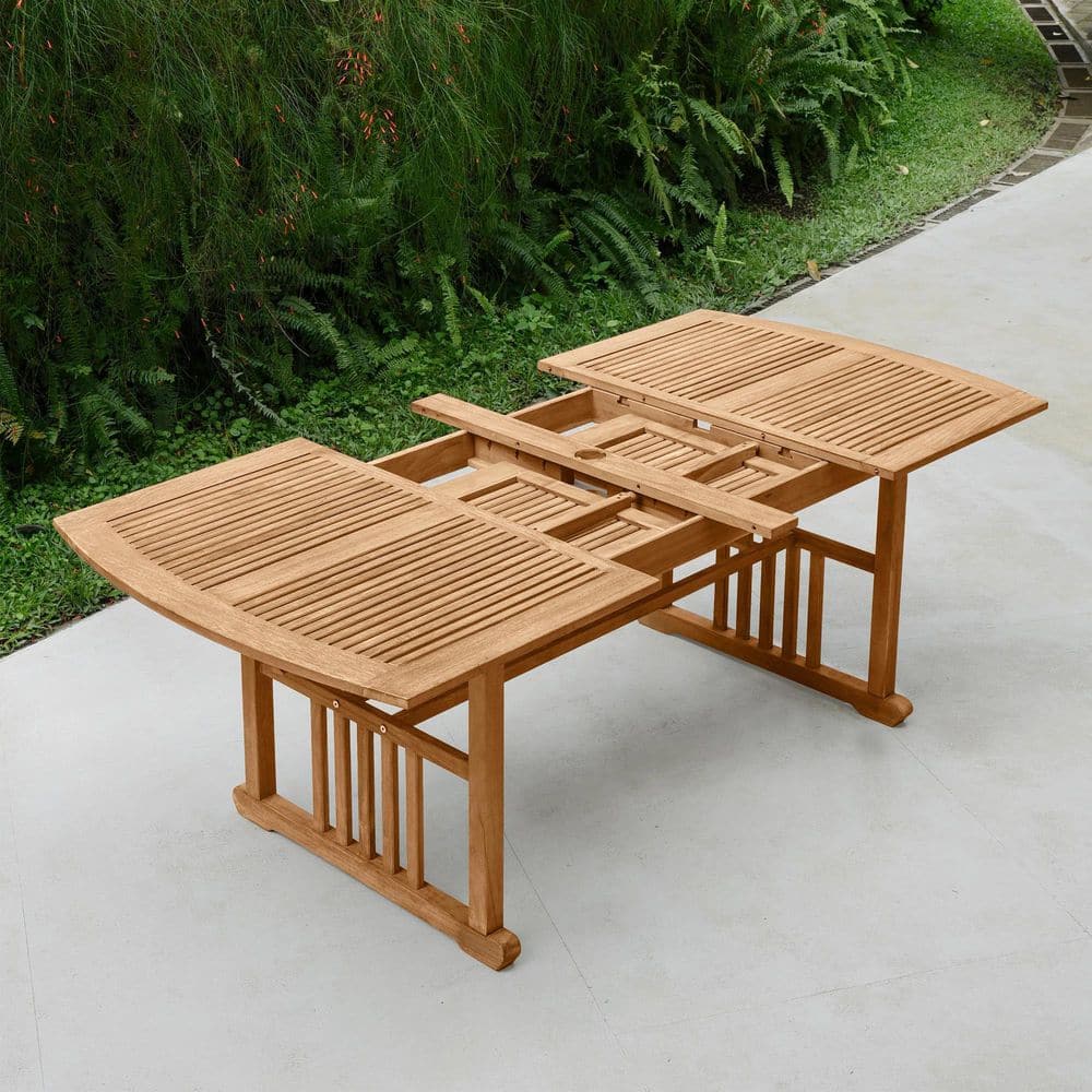 Caterina 6-Piece Teak Wood Outdoor Dining Set with Beige Cushions