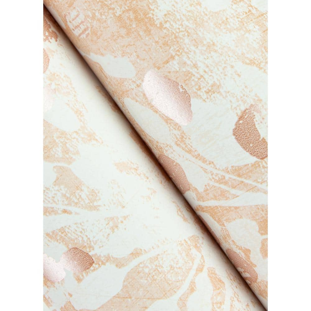 Dori Blush and White Floral Non-Woven Wallpaper