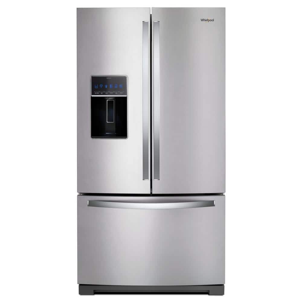 Whirlpool 26 8 Cu Ft French Door Refrigerator In Fingerprint
