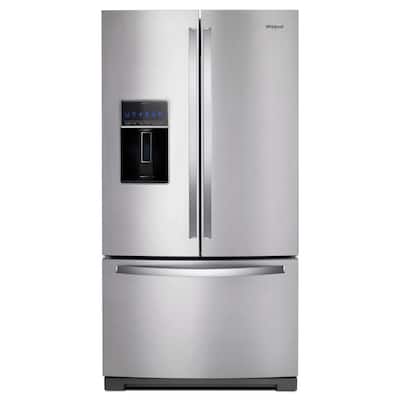 Whirlpool 25 Cu. Ft. French Door Refrigerator In Fingerprint-Resistant  Stainless Steel Wrf555Sdfz - The Home Depot