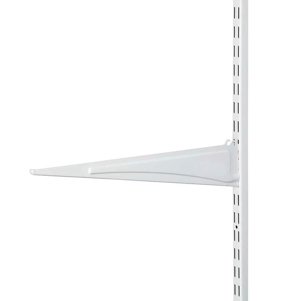 White Steel Adjustable Shelf Track Bracket for 20-inch Shelves