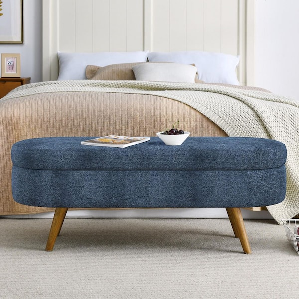 2182 ＪＮＲELECTRICLocomotiveＥＦ6２ Constance Winged Headboard Ottoman Storage Bed, Beige Linen