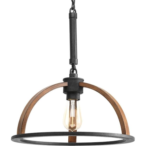 Progress Lighting Trestle Collection 1-Light Gilded Iron Mini Pendant