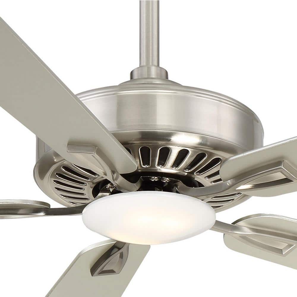 52'' Brushed Nickel LED Ceiling Fan with Remote and Light