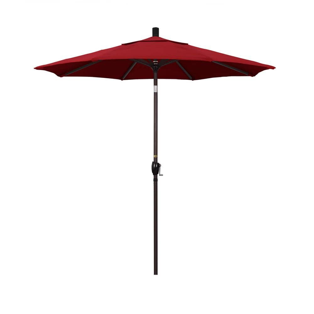7-1/2 ft. Aluminum Push Tilt Patio Market Umbrella in Red Olefin price history on PriceWatchPro