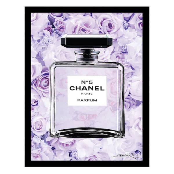 VENICE BEACH Collections Fashion Floral Glam Perfume Bottle by Fairchild Paris 1 Piece Framed Graphic Print 18 in. x 14 in.