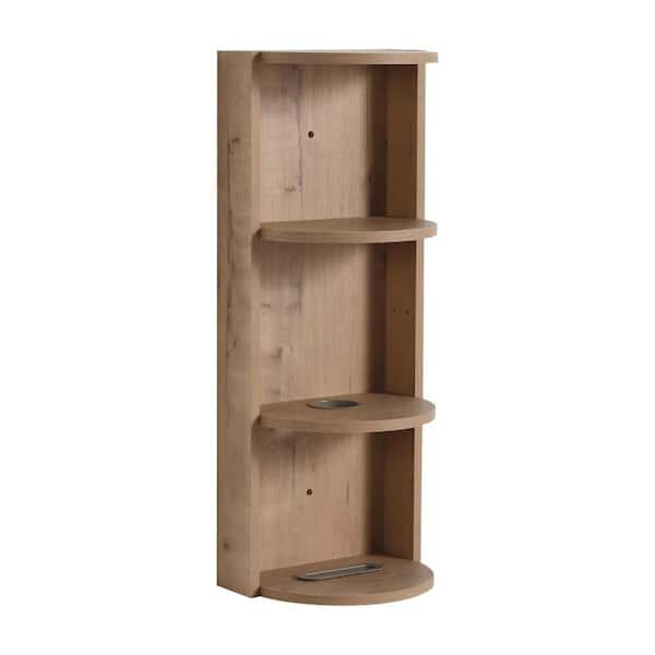 Modern 11.81 in. W x 8.69 in. D x 29.5 in. H Bathroom Storage Wall Cabinet in Imitative Oak