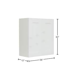 Anchester Assembled 36x30x12 in. 2 Door Wall Cabinet with 2 Shelves in Classic White