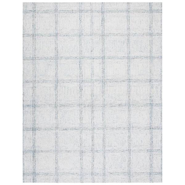 SAFAVIEH Abstract Ivory/Gold 6 ft. x 9 ft. Plaid Abstract Ivory/Gold Area Rug