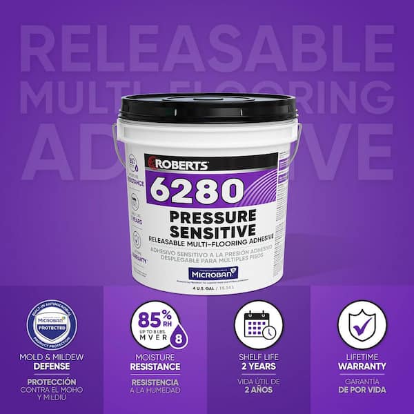 16 qt. (4 Gal.) Pressure Sensitive Releasable Multi-Flooring Adhesive