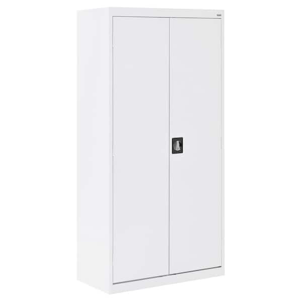 Sandusky Elite Series Steel Freestanding Garage Cabinet in White (36 in. W x 72 in. H x 18 in. D)