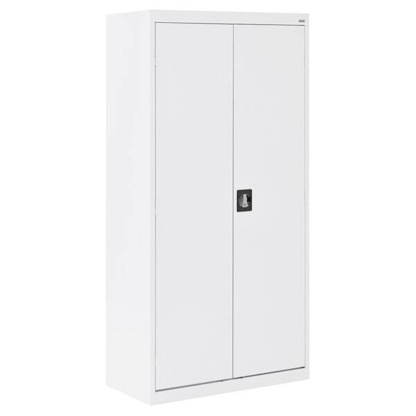 Sandusky Elite Series Steel Freestanding Garage Cabinet in White (36 in. W x 72 in. H x 24 in. D)