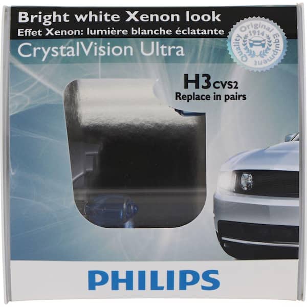 Philips H3 CrystalVision Ultra Upgrade Headlight Bulb (2-Pack)