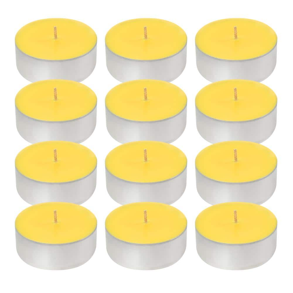 20-Pack Unscented Mega Oversized Clear Cup Tealight Candles with 9