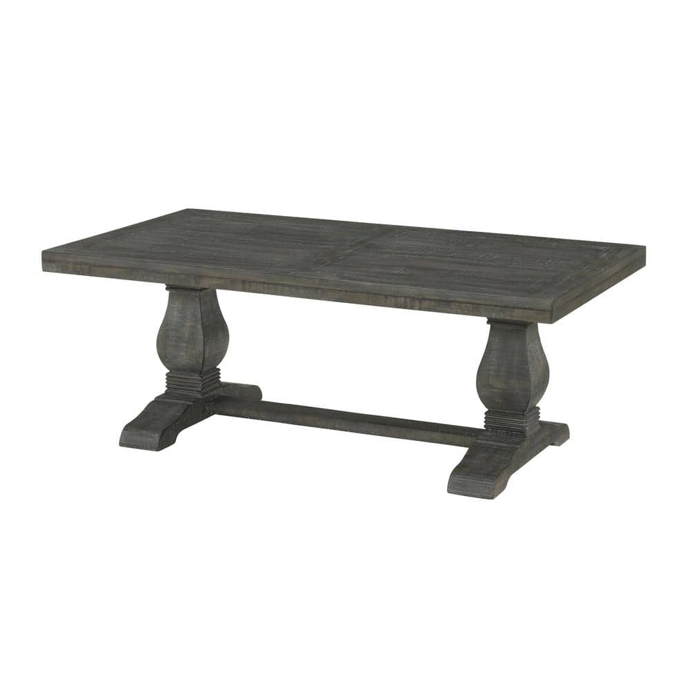 Napa Pedestal Reclaimed Pine Coffee Table in Reclaimed Natural and White