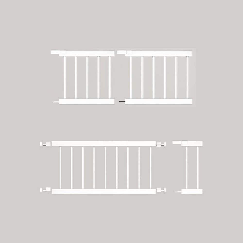 Adjustable 18-45 Extra Wide 10 Tall Metal Fence Panel Dog Gate with 3 Extensions Pressure Mounted Flat/Spaced Picket price history on PriceWatchPro