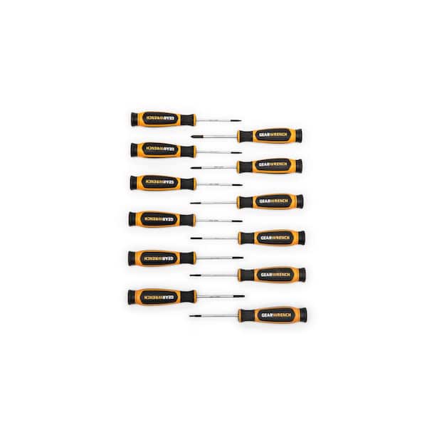 GEARWRENCH 12 Pc. Phillips/Slotted/Torx Mini Dual Material Screwdriver Set
