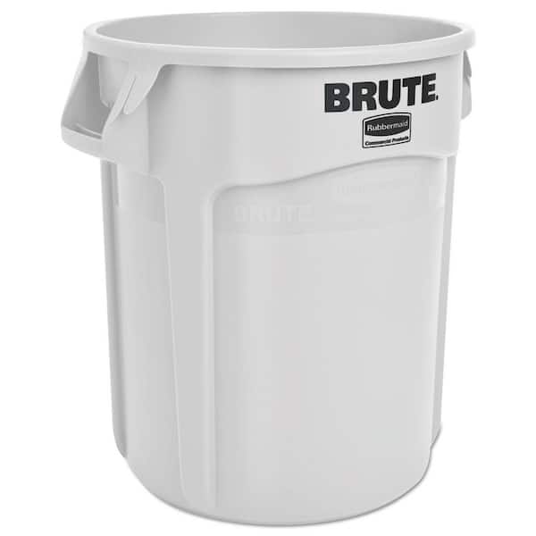 Brute 20 Gal. White Plastic Round Trash Can