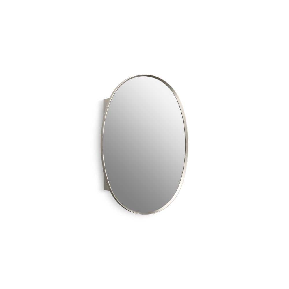 KOHLER Verdera 24 in. W x 34 in. H Oval Framed Medicine Silver Recessed/Surface Mount
