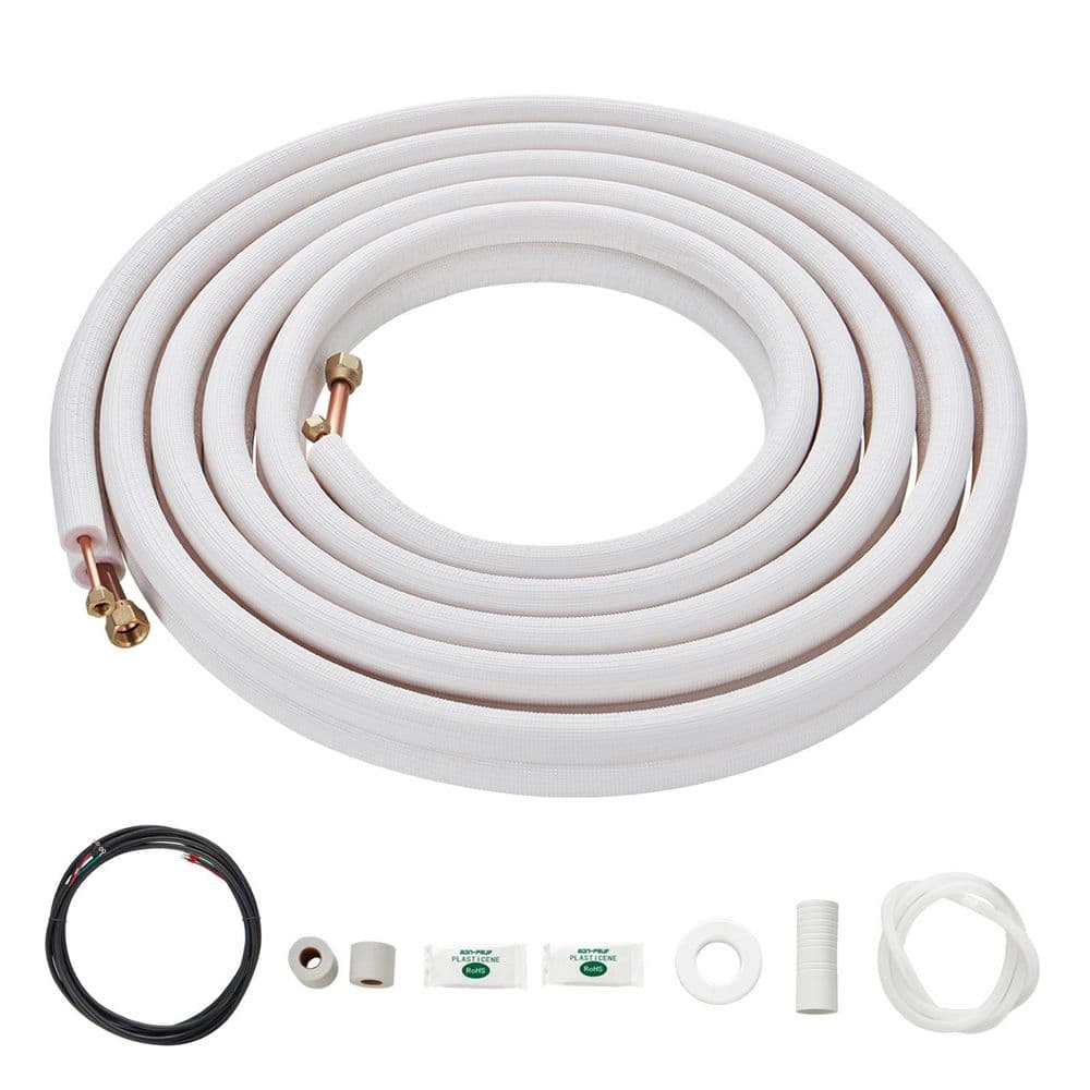 Mini Split Line Set 25 ft. 1/4 in. and 1/2 in. O. D Copper Pipes Tubing and Triple-Layer Insulation for Air Conditioning price history on PriceWatchPro
