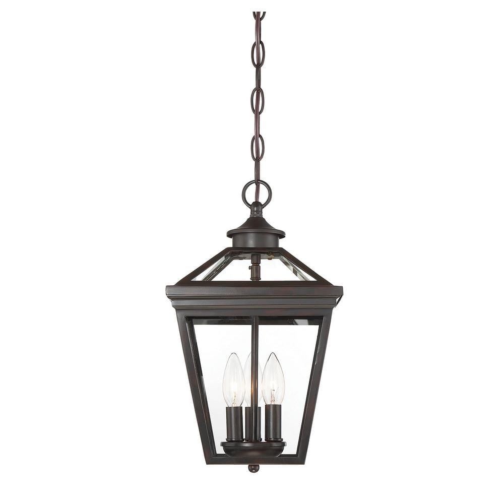 Ellijay English Bronze 3-Light Outdoor Hanging Lantern