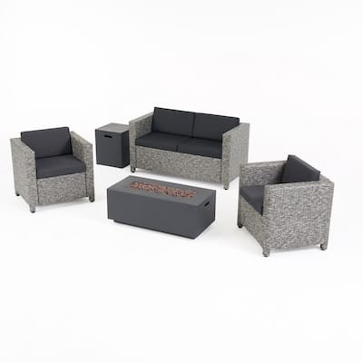 Fire Pit Patio Sets Outdoor Lounge Furniture The Home Depot