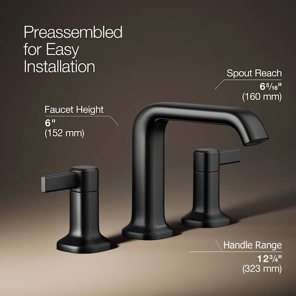 KOHLER Ashan 8 in. Widespread 2-Handle Bathroom Faucet in Matte